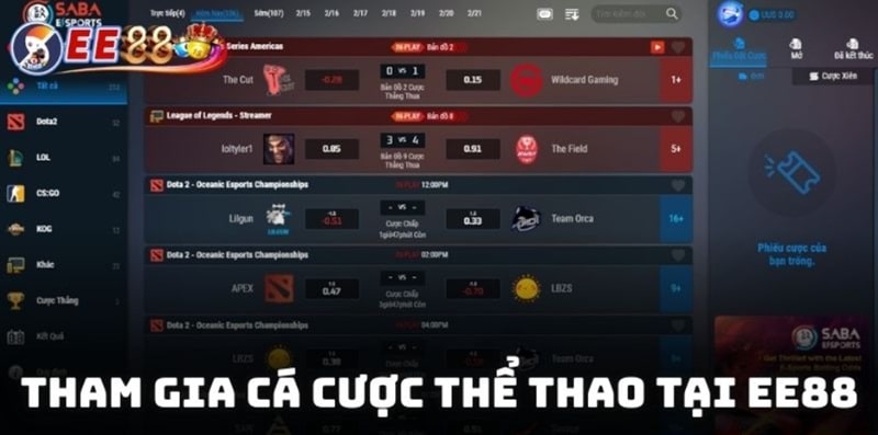 Trang chủ 14 Tham gia cá cược thể thao tại EE88 với các kèo cược đa dạng