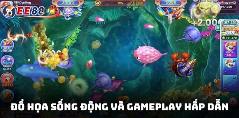 Trang chủ 15 Đồ họa sống động và gameplay hấp dẫn khi bắn cá online tại EE88