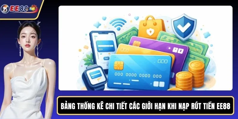 Bảng thống kê chi tiết các giới hạn khi nạp rút tiền EE88